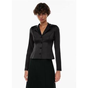 Wilfred | Hollywood Satin Blazer Black Medium Aritzia